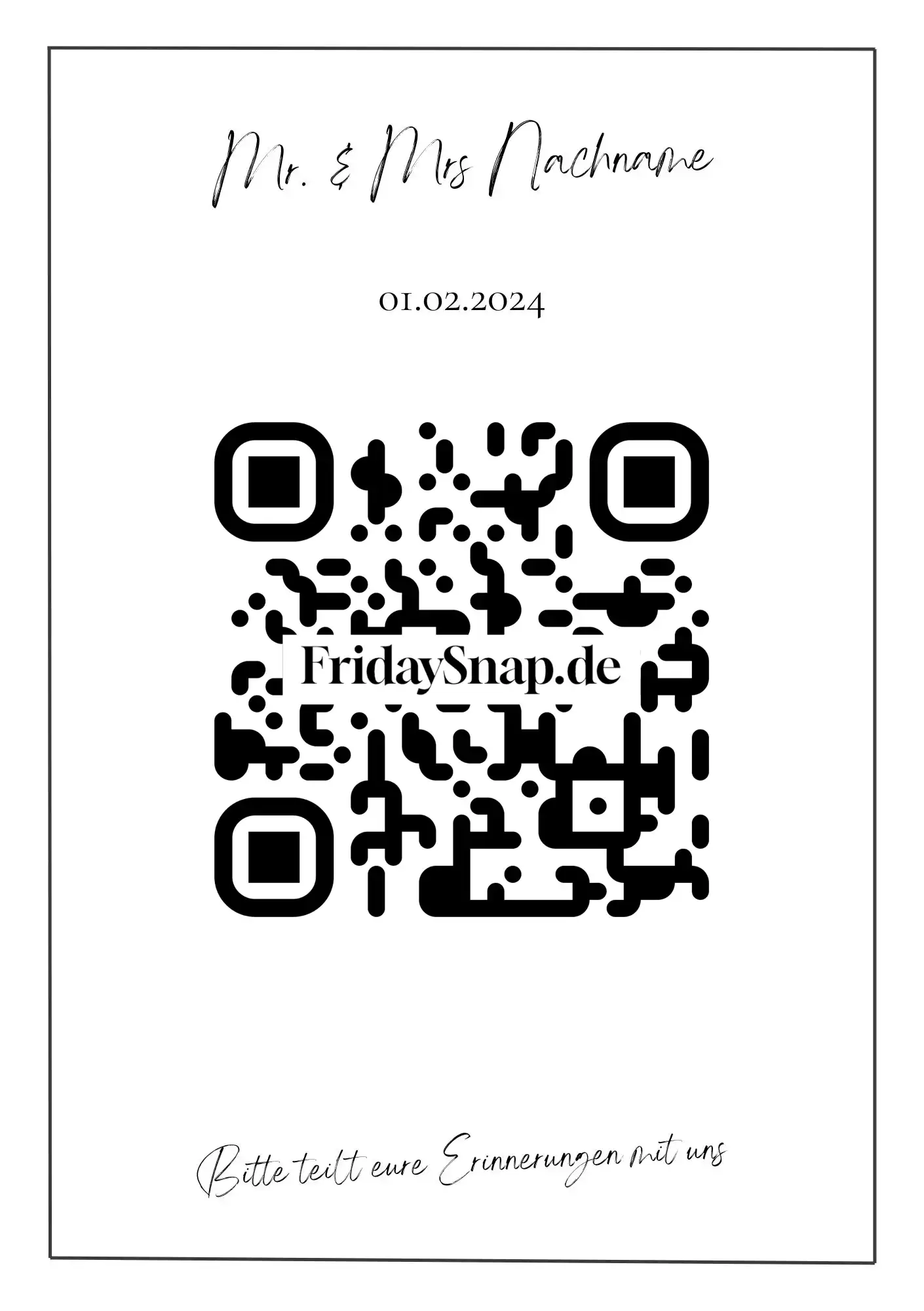 QR-Code Vorlage Schwarz-Wei&szlig; 5