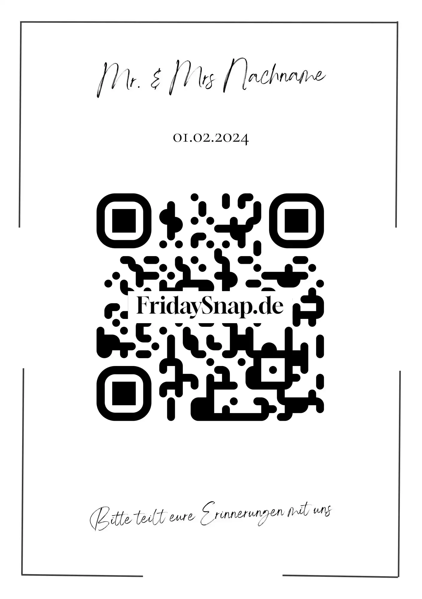 QR-Code Vorlage Schwarz-Wei&szlig; 6